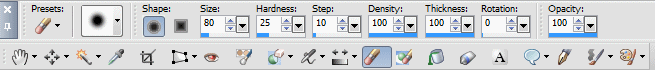 eraser tool settings